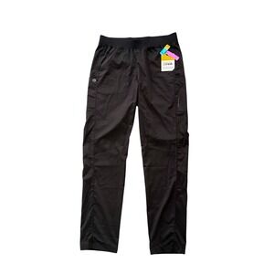 WonderWink PRO Black Medical Nursing Scrub Pants Work Uniform Womens Tall‎ L NWT